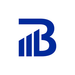 Bold, Modern Logo Design Featuring the Letter B and Growth Bars