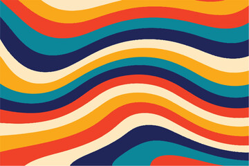 Colorful and Abstract Wavy Patterns Modern and Retro Designs