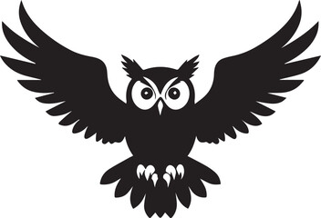 Wise Owl Spreads Wings in Flight