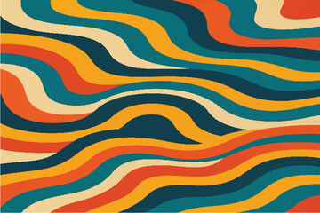 Colorful and Abstract Wavy Patterns Modern and Retro Designs
