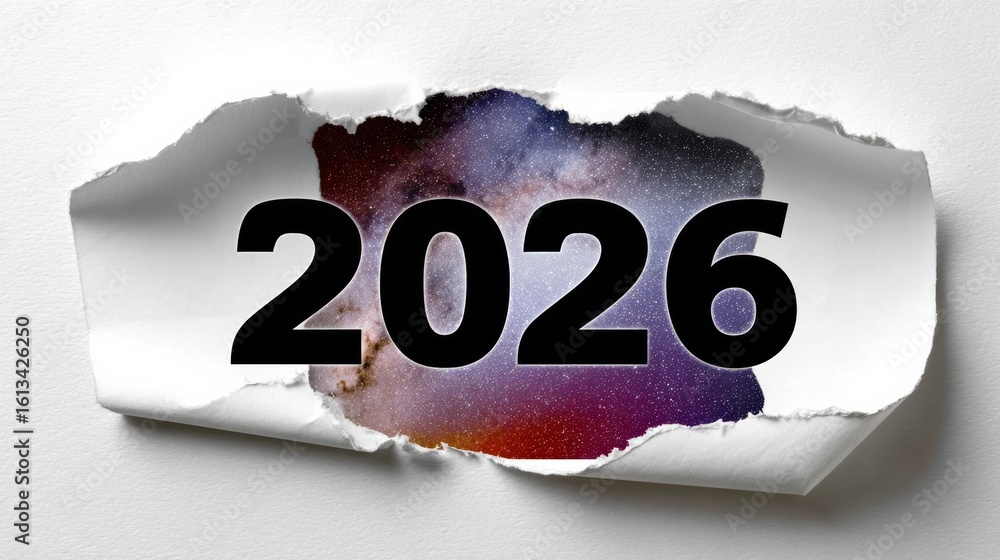 Poster torn piece of paper with the number twenty-six written on it. the torn paper has a space in the midd