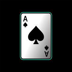 Ace of Spades vector artwork handmade illustration