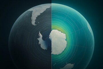 Ozone Layer Recovery Visualization over Antarctica – Before and After Comparison