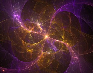 Abstract fractal swirls of light and color