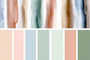 Naklejka premium Elegant Pastel Color Palette for Design Inspiration
