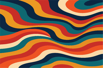 Colorful and Abstract Wavy Patterns Modern and Retro Designs