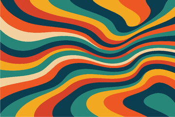 Colorful and Abstract Wavy Patterns Modern and Retro Designs
