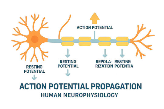Neuron: Action Potential Propagation, Illustration