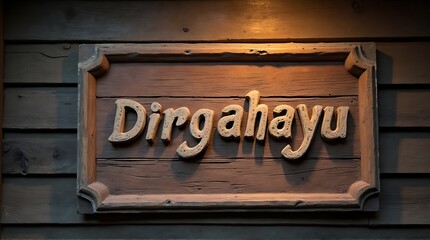 Fototapeta premium A wooden sign with the word 