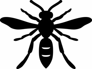 Black and white wasp silhouette, wasp Silhouette, Striking Vector Art, Free Clipart & Stinger Designs, Clipart, Tattoo, Logo, Icon & Insect art Design, Wasp isolated on white background
