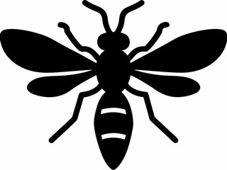 Black and white wasp silhouette, wasp Silhouette, Striking Vector Art, Free Clipart & Stinger Designs, Clipart, Tattoo, Logo, Icon & Insect art Design, Wasp isolated on white background
