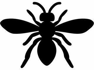 Black and white wasp silhouette, wasp Silhouette, Striking Vector Art, Free Clipart & Stinger Designs, Clipart, Tattoo, Logo, Icon & Insect art Design, Wasp isolated on white background
