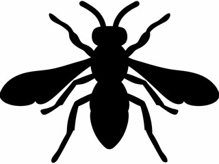 Black and white wasp silhouette, wasp Silhouette, Striking Vector Art, Free Clipart & Stinger Designs, Clipart, Tattoo, Logo, Icon & Insect art Design, Wasp isolated on white background
