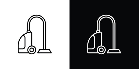 Vacuum cleaner icon collection. Line vector sign, symbol for web and mobile