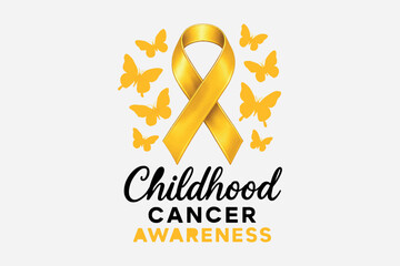 Childhood Cancer Awareness Golden Ribbon T-Shirt Design