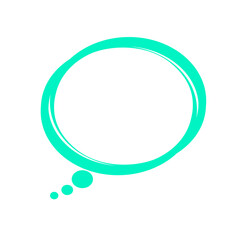 green circle thought speech bubble frame
