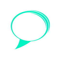 green circle speech bubble frame