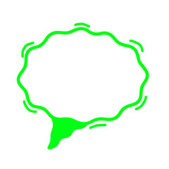 green wave speech box frame