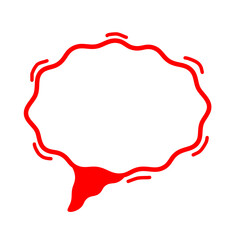 red wave speech box frame