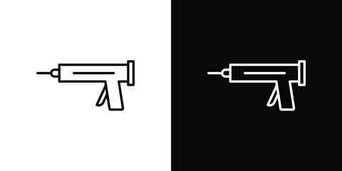 Sealant gun icon collection. Line vector sign, symbol for web and mobile