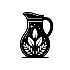 Handcrafted Clay Jug 22 Vector Illustration