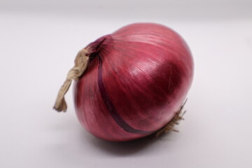 red onion on white background