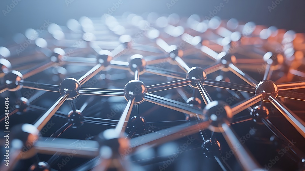 Aufkleber a complex network of interconnected nodes creates a futuristic and technological abstract design