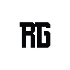 Obraz premium RG monogram logo design letter text name symbol monochrome logotype alphabet character simple logo