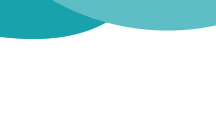 Abstract header template with soft turquoise wave and transparent background flat vector illustration