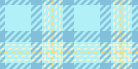 Bright blue and yellow tartan plaid pattern with clean and vibrant lines
