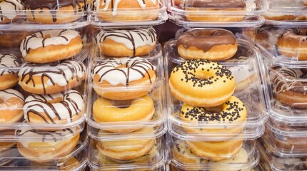 donuts in a supermarket