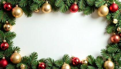 Elegant gold glitter Christmas frame; ornate garland & snowflakes Festive background , snowflakes, frame, happy