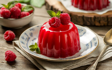 National dishes of Belarus - Kulaga (saladukha). A dessert reminiscent of jelly. Raspberries are used to prepare it