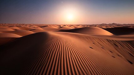 Vast desert landscape at sunrise - Powered by Adobe