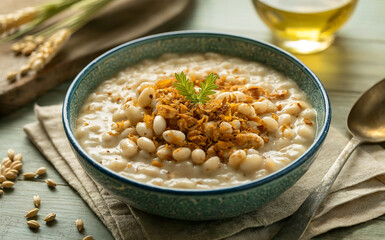 National dishes of Bahrain - Haris - porridge made from wheat grains