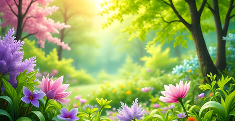 Abstract nature background spring greens. Abstract nature background spring beauty bright