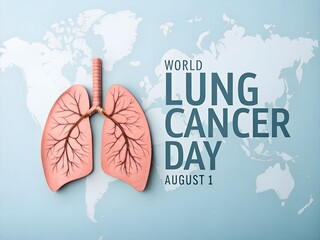 Lung cancer awareness design illustration, World lung cancer day design illustration, World Lung Cancer Day illustration isolated background
