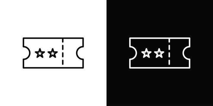 Cinema tickets icon collection. Line vector sign, symbol for web and mobile