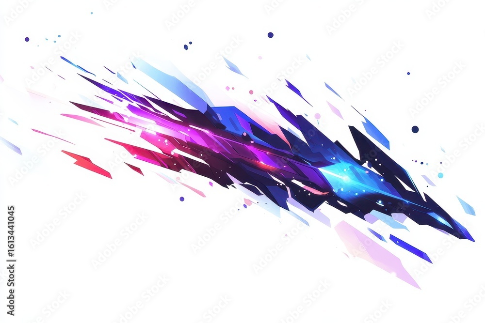 Poster abstract colorful design with dynamic shapes and vibrant effects