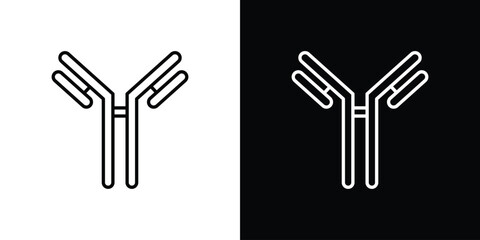 Antibody icon collection. Line vector sign, symbol for web and mobile