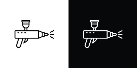 Airbrush icon collection. Line vector sign, symbol for web and mobile