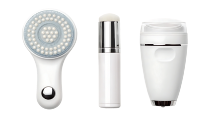 devices for cleansing and rejuvenation the skin isolated on white background