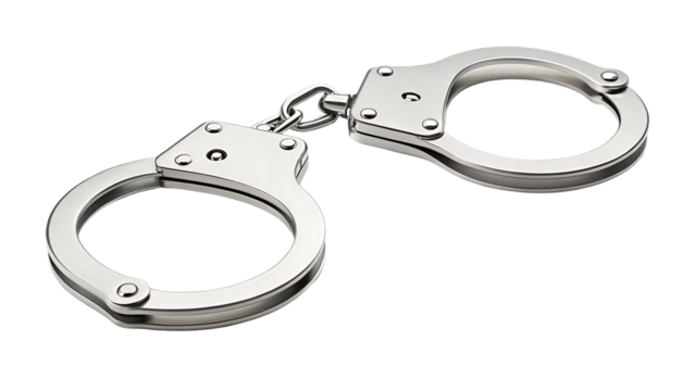 handcuffs isolated on white background