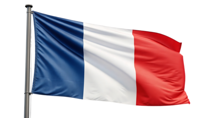 isolated national flag of france europe isolated on white background