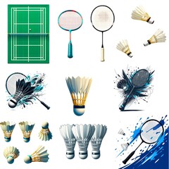Tennis Energy – Vibrant Digital Collage with Rackets, Balls & Court

