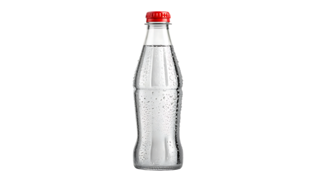 pepsi glass bottle isolated on white background