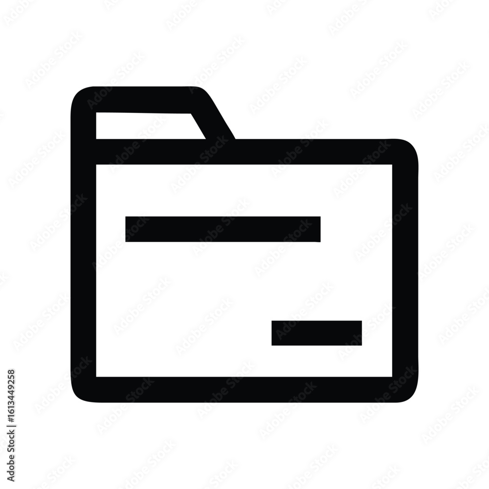 Poster Simple file folder icon design, neatly organized storage solution concept