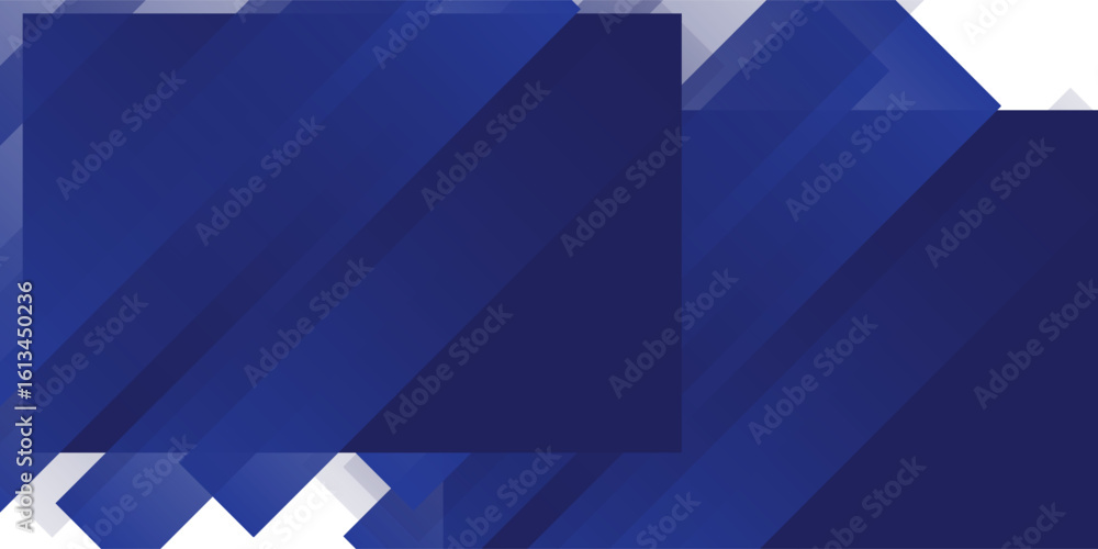 Poster abstract design featuring overlapping blue shapes and transparent elements, creating a dynamic and c