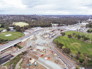 North East Link Under Construction in Melbourne Australia