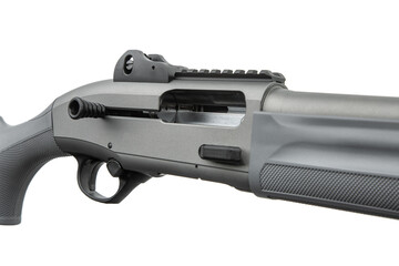 Gray Semi-Automatic Shotgun Detail